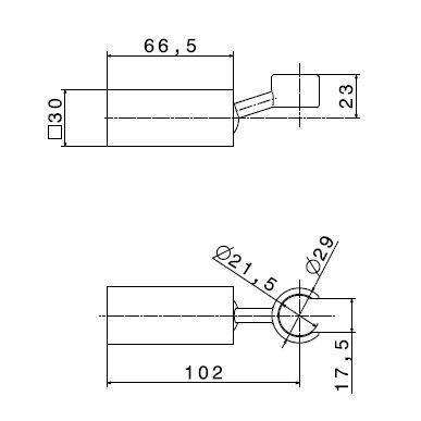 21104.31.028 SUPPORTO DUPLEX ORIENTABILE CROMO SPAZZOLATO NEWFORM-Archigo.it