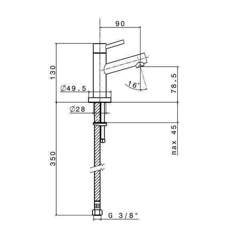 2260.92.106 X-TREND RUBINETTO EROGAZIONE CROMO SATINATO/CROMO NEWFORM-Archigo.it