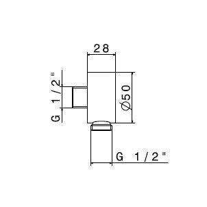 2299.21.018 PRESA ACQUA PARETE CROMO NEWFORM-Archigo.it