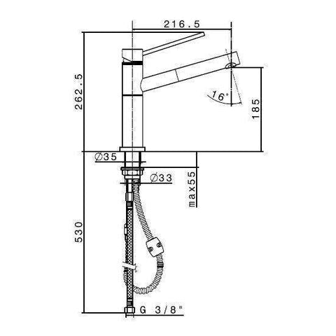 2415X.50.050 X-TREND MISCELATORE MONOCOMANDO LAVELLO INOX NEWFORM-Archigo.it