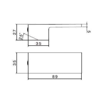 26172.21.018 MANIGLIA X MISCELATORE V/D CROMO NEWFORM-Archigo.it