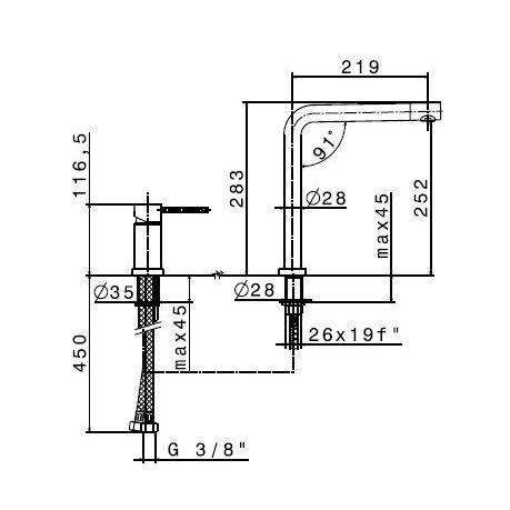 3120.92.106 MOONY MISCELATORE MONOCOMANDO LAVELLO 2F CROMO SATINATO/CROMO NEWFORM-Archigo.it