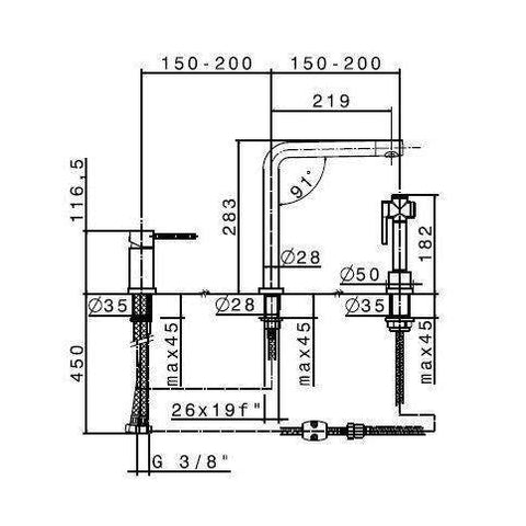 3130.92.106 MOONY MISCELATORE MONOCOMANDO LAVELLO 3F CROMO SATINATO/CROMO NEWFORM-Archigo.it