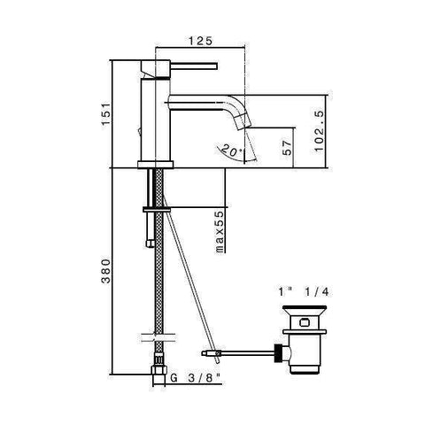 4210.21.018 XT MISCELATORE MONOCOMANDO LAVABO CROMO NEWFORM-Archigo.it