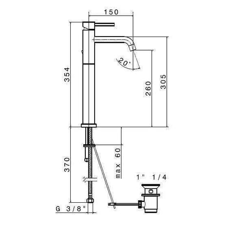 4214.21.018 XT MISCELATORE MONOCOMANDO LAVABO CROMO NEWFORM-Archigo.it