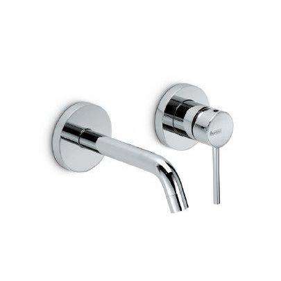 4230.31.028 XT MISCELATORE MONOCOMANDO LAVABO PARETE 2F CROMO SPAZZOLATO NEWFORM-Archigo.it