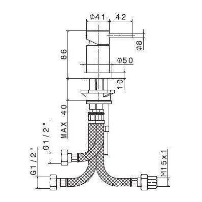 4286.21.018 XT DEVIATORE BORDO VASCA CROMO NEWFORM-Archigo.it