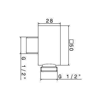 5699.61.020 PRESA ACQUA PARETE ORO LUCIDO NEWFORM-Archigo.it