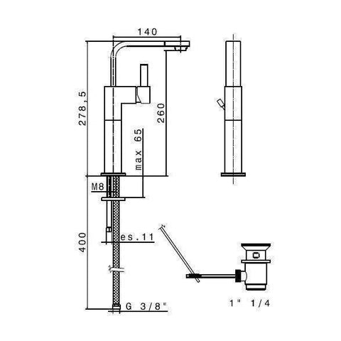 60413.21.018 FORMA MISCELATORE MONOCOMANDO LAVABO CROMO NEWFORM-Archigo.it