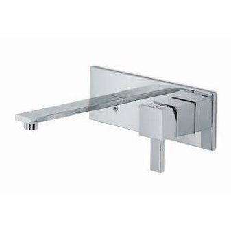 60431.02.093 FORMA MISCELATORE LAVABO PARETE NERO OPACO/CROMO NEWFORM-Archigo.it