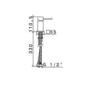 60490.02.093 FORMA MISCELATORE MONOCOMANDO BORDO VASCA NERO OPACO/CROMO NEWFORM-Archigo.it
