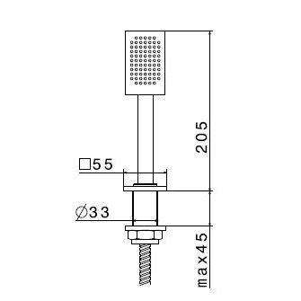 60493.02.093 FORMA SET DOCCETTA BORDO VASCA NERO OPACO/CROMO NEWFORM-Archigo.it