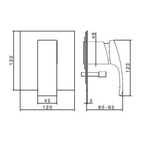 62570E.64.300 PARTE ESTERNA MISCELATORE VASCA INCASSO ORO LUCIDO + SWAROVSKI NEWFORM-Archigo.it