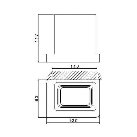 62905.31.028 X-SENSE PORTA BICCHIERE PARETE CROMO SPAZZOLATO-CERAMICA BIANCO NEWFORM-Archigo.it