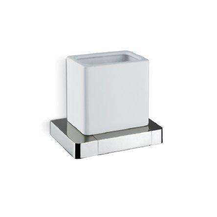 62905.54.022 X-SENSE PORTA BICCHIERE PARETE ORO SATINATO-CERAMICA BIANCO NEWFORM-Archigo.it