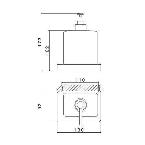 62910.61.020 X-SENSE DISPENSER PARETE ORO LUCIDO-CERAMICA BIANCO NEWFORM-Archigo.it