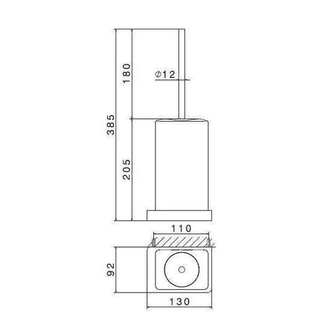 62916.21.018 X-SENSE PORTA SCOPINO PARETE CROMO-CERAMICA NERA NEWFORM-Archigo.it