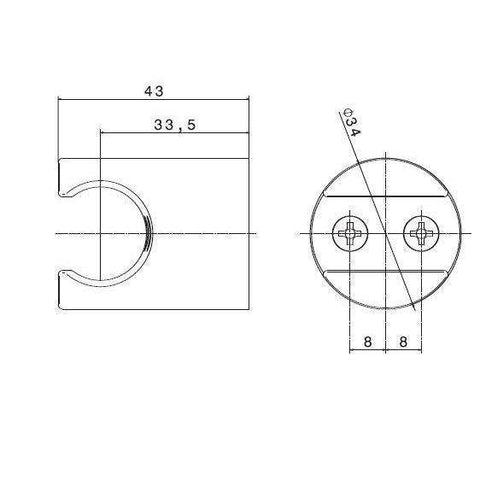 65597.31.028 SUPPORTO FISSO X DOCCETTA J-ONE CROMO SPAZZOLATO NEWFORM-Archigo.it