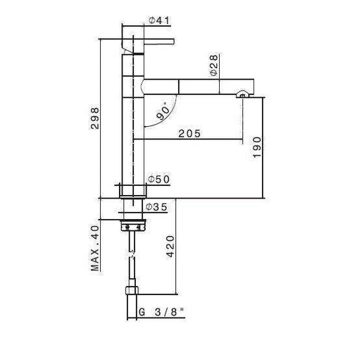 65915.21.018 ERGO MISCELATORE MONOCOMANDO LAVELLO CROMO NEWFORM-Archigo.it