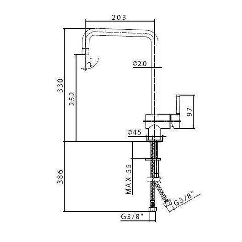 65920.21.018 ERGO MISCELATORE MONOCOMANDO LAVELLO CROMO NEWFORM-Archigo.it