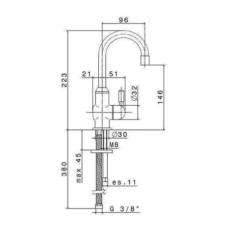801.21.018 MARVEL RUBINETTO EROGAZIONE CROMO NEWFORM-Archigo.it