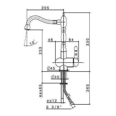 8551.21.018 MARVEL MISCELATORE LAVELLO + MANIGLIA BIANCO-CROMO NEWFORM-Archigo.it