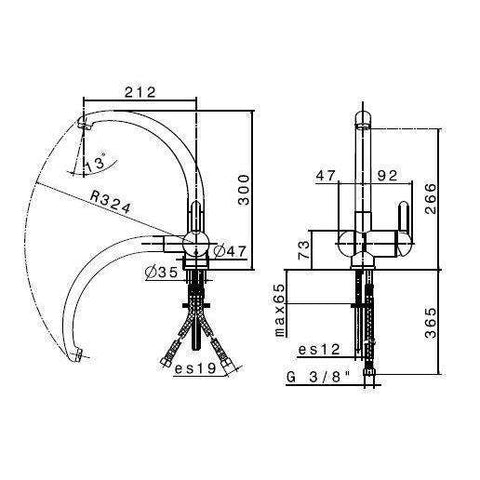 8640.02.013 MARVEL MISCELATORE MONOCOMANDO LAVELLO BIANCO/CROMO NEWFORM-Archigo.it