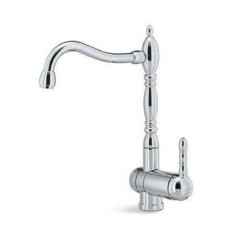 8651.31.028 MARVEL MISCELATORE LAVELLO + MANIGLIA BIANCO-CROMO SPAZZOLATO NEWFORM-Archigo.it