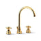 9100.23.300 ANTEA GRUPPO LAVABO 3F CROMO/ORO + SWAROVSKI NEWFORM-Archigo.it