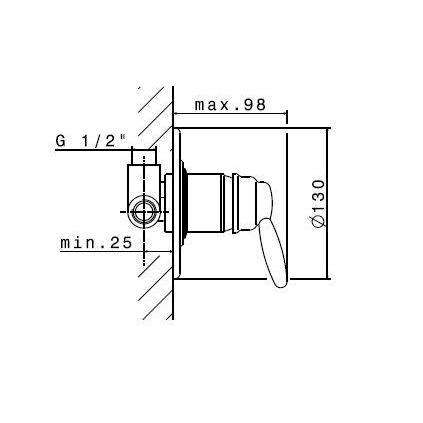 9175.61.020 ANTEA MISCELATORE MONOCOMANDO DOCCIA INCASSO ORO LUCIDO NEWFORM-Archigo.it
