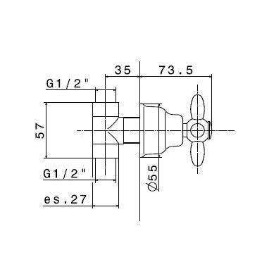 9185.20.300 ANTEA RUBINETTO ARRESTO INCASSO CROMO LUCIDO + SWAROVSKI NEWFORM-Archigo.it