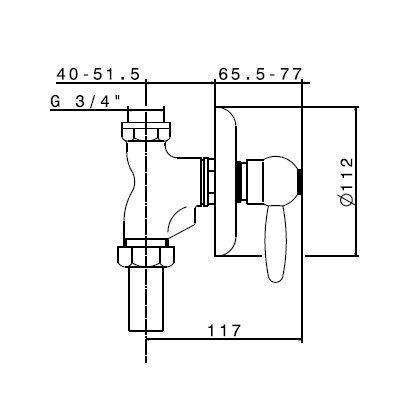 9187.20.300 ANTEA PASSO RAPIDO INCASSO ø3/4" CROMO LUCIDO + SWAROVSKI NEWFORM-Archigo.it