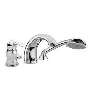 BATTERIA BORDO VASCA CON BOCCA EROGATORE FLAVIA CROMO + GOLD FINISH PAFFONI FA045CO-Archigo.it