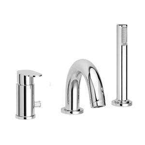 BATTERIA BORDO VASCA SENZA BOCCA EROGATORE CANDY CROMO PAFFONI CA041CR-Archigo.it