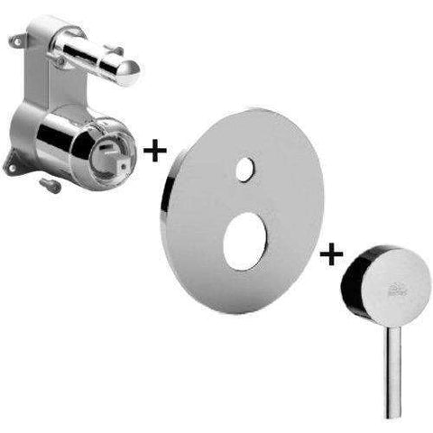 BIBOX015 BIRILLO PARTE ESTERNA MISCELATORE INCASSO DOCCIA CON DEVIATORE CROMATO PAFFONI-Archigo.it