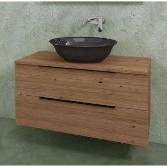 BOX BASE LAVABO 105X37XH50 2 CASSETTI GRIGIO  FLAMINIA BX838OJG-Archigo.it