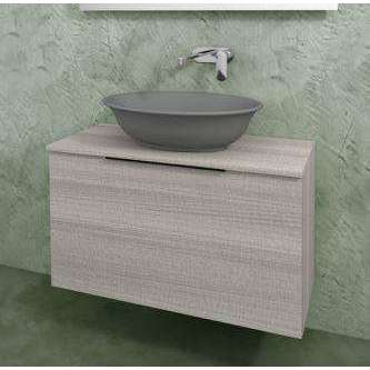 BOX BASE LAVABO 85X37XH50 1 CASSETTO GRIGIO  FLAMINIA BX810OJG-Archigo.it