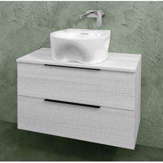 BOX BASE LAVABO 85X37XH50 2 CASSETTI BIANCO  FLAMINIA BX814OJB-Archigo.it