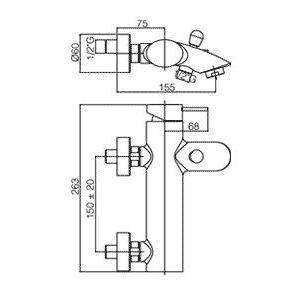 BR026 BERRY MISCELATORE MONOCOMANDO ESTERNO VASCA/DOCCIA CON DUPLEX CROMATO PAFFONI-Archigo.it
