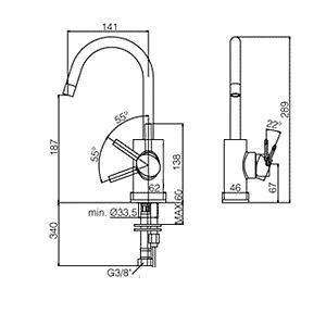 BR078 BERRY MISCELATORE MONOCOMANDO LAVABO CROMATO PAFFONI-Archigo.it