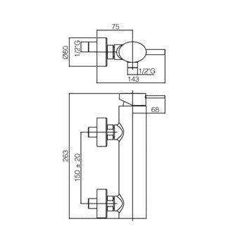 BR168 BERRY MISCELATORE MONOCOMANDO ESTERNO DOCCIA CROMATO PAFFONI-Archigo.it