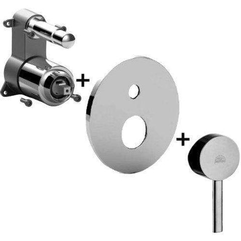 BRBOX015 BERRY PARTE ESTERNA MISCELATORE INCASSO DOCCIA CON DEVIATORE CROMATO PAFFONI-Archigo.it