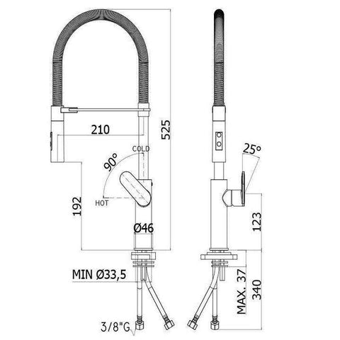 CA179 CANDY MISCELATORE MONOCOMANDO LAVELLO PROFESSIONAL CROMATO/NERO OPACO PAFFONI-Archigo.it