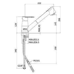 CA183 CANDY MISCELATORE MONOCOMANDO LAVELLO CON DOCCETTA CROMATO PAFFONI-Archigo.it