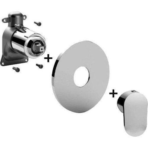 CABOX010 CANDY PARTE ESTERNA MISCELATORE INCASSO DOCCIA CROMATO PAFFONI-Archigo.it