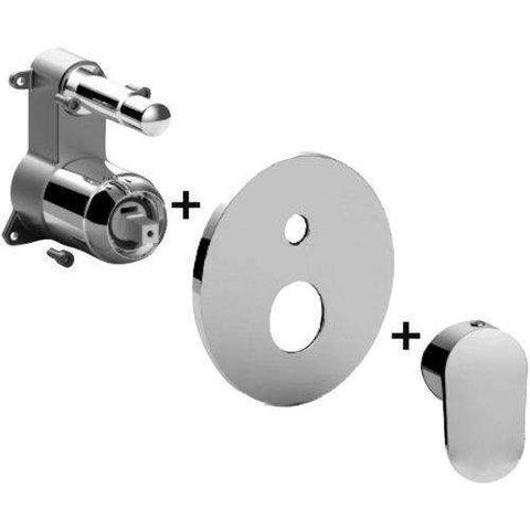 CABOX015 CANDY PARTE ESTERNA MISCELATORE INCASSO DOCCIA CON DEVIATORE CROMATO PAFFONI-Archigo.it