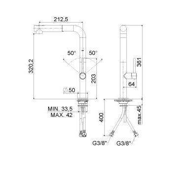 CH985 CHEF MISCELATORE LAVELLO CON DOCCETTA ESTRAIBILE CROMATO PAFFONI-Archigo.it
