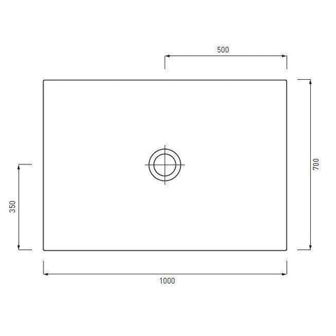 CINQUANTA PIATTO DOCCIA 70X100 H5 FANGO CIELO PD570100FN-Archigo.it