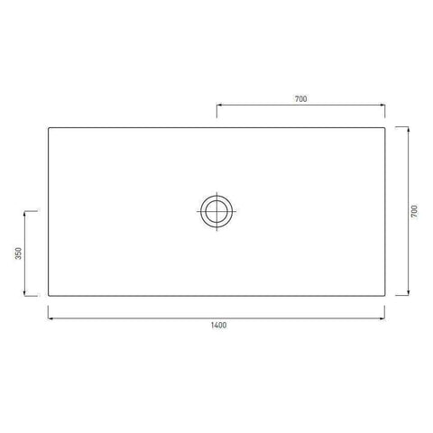 CINQUANTA PIATTO DOCCIA 70X140 H5 MUSCHIO CIELO PD570140MU-Archigo.it