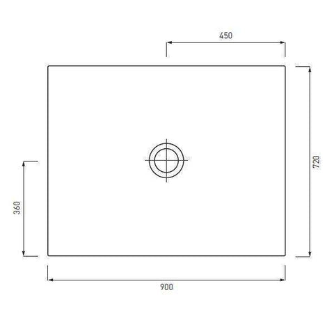 CINQUANTA PIATTO DOCCIA 72X90 H5 BASALTO CIELO PD57290BA-Archigo.it